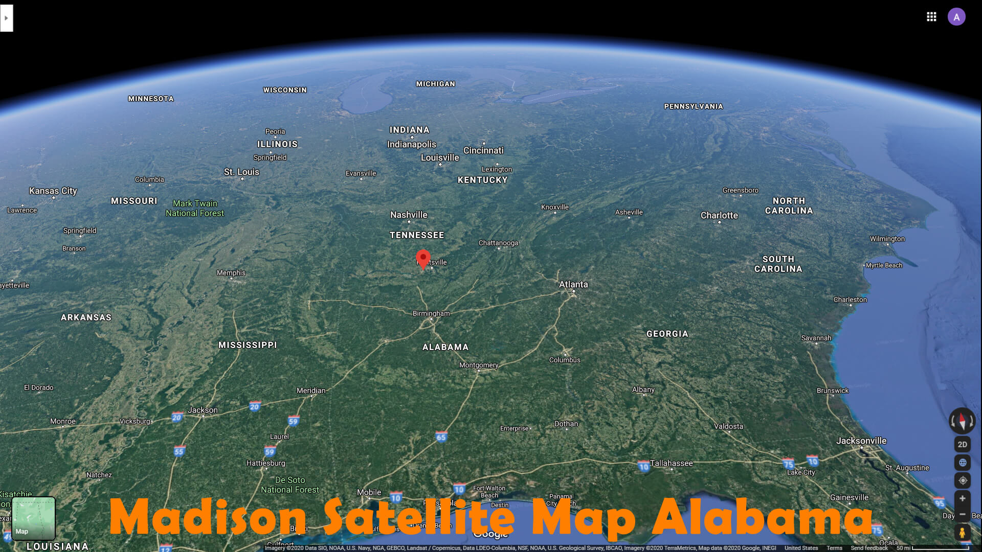 Madison Satellite Carte Alabama